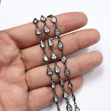 Gunmetal Plated 5x7mm Copper Chain for DIY Necklace Bracelet Making