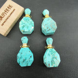 Natural Africa Turquoise Winter Bottle Pendant