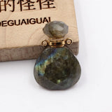 Labradorite Winter Bottle Charms Pendant for DIY Jewelry