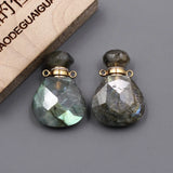 Labradorite Winter Bottle Charms Pendant for DIY Jewelry