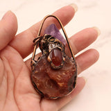 Carnelian Amethyst Bottle Shaped Pendant Charms for Necklace Jewelry