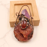 Carnelian Amethyst Bottle Shaped Pendant Charms for Necklace Jewelry