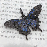 Gunmetal Plated Cz Micro Butterfly Pendant Charms Necklace DIY