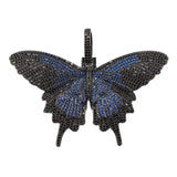 Gunmetal Plated Cz Micro Butterfly Pendant Charms Necklace DIY