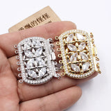 Rectangle Clear Crystal Copper CZ Clasp for DIY Jewelry Making