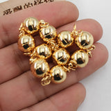 10 Pcs 10MM Copper 24K Yellow Plated Magnet Ball Clasps DIY Craft Accessories