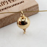 10 Pcs 10MM Copper 24K Yellow Plated Magnet Ball Clasps DIY Craft Accessories