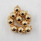 10 Pcs 10MM Copper 24K Yellow Plated Magnet Ball Clasps DIY Craft Accessories