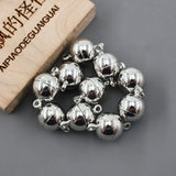 10 Pcs 10MM Copper Magnet Ball Clasps for DIY Pearl Bracelets Necklaces