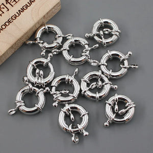 10 Pcs 15MM Moon Circle Copper Clasps DIY Craft Accessories