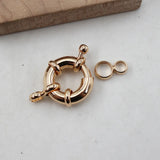 10 Pcs 15MM Yellow Copper Moon Circle Clasps DIY Craft Accessories