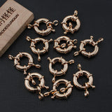 10 Pcs 17MM Moon Circle Copper Yellow Clasps DIY Craft Accessories