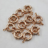 10 Pcs 17MM Moon Circle Copper Yellow Clasps DIY Craft Accessories
