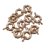 10 Pcs 17MM Moon Circle Copper Yellow Clasps DIY Craft Accessories