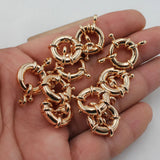 10 Pcs 17MM Moon Circle Copper Yellow Clasps DIY Craft Accessories