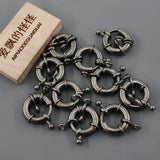 10 Pcs 19MM Copper Gunmetal Plated Clasps for Bracelet Necklace Making
