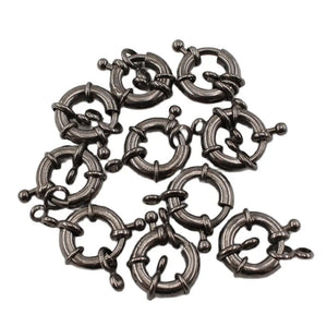 10 Pcs 19MM Copper Gunmetal Plated Clasps for Bracelet Necklace Making