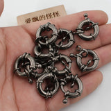 10 Pcs 19MM Copper Gunmetal Plated Clasps for Bracelet Necklace Making