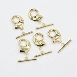 10 Pcs Circle Conch Copper Yellow Plated OT Clasps DIY Craft Accessories