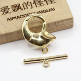 10 Pcs Circle Conch Copper Yellow Plated OT Clasps DIY Craft Accessories
