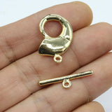 10 Pcs Circle Conch Copper Yellow Plated OT Clasps DIY Craft Accessories