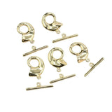 10 Pcs Circle Conch Copper Yellow Plated OT Clasps DIY Craft Accessories
