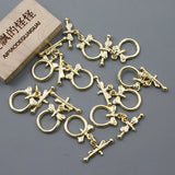 10 Pcs Copper Plated Dragonfly Clasps for Bracelets DIY Craft