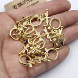 10 Pcs Copper Plated Dragonfly Clasps for Bracelets DIY Craft