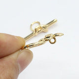 10 Pcs Flower Copper Plated OT Clasps for DIY Crafts