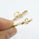 10 Pcs Flower Copper Plated OT Clasps for DIY Crafts