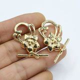 10 Pcs Flower Copper Plated OT Clasps for DIY Crafts