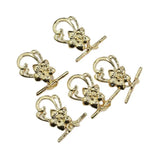 10 Pcs Flower Copper Plated OT Clasps for DIY Crafts