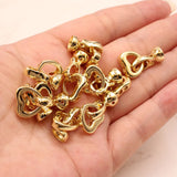 10 Pcs Copper Heart Clasps for Jewelry Making DIY