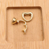 10 Pcs Copper Heart Clasps for Jewelry Making DIY
