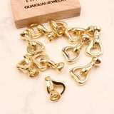 10 Pcs Copper Heart Clasps for Jewelry Making DIY