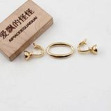 10 Pcs Yellow Plated Clasps for Pearl Bracelets Necklaces DIY Craft