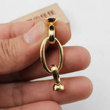 10 Pcs Yellow Plated Clasps for Pearl Bracelets Necklaces DIY Craft
