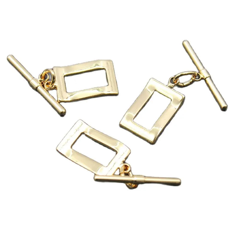 10 Pcs Copper Yellow Plated OT Clasps for Pearl Bracelets DIY