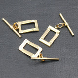 10 Pcs Copper Yellow Plated OT Clasps for Pearl Bracelets DIY