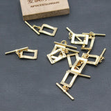 10 Pcs Copper Yellow Plated OT Clasps for Pearl Bracelets DIY