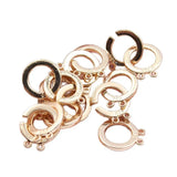 10 Pcs Circle Round Copper Clasps Yellow Plated DIY Craft Accessory