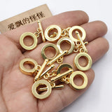 10 Pcs Yellow Plated OT Clasps for Pearl Bracelets Necklaces Making