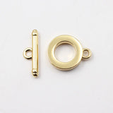 10 Pcs Yellow Plated OT Clasps for Pearl Bracelets Necklaces Making
