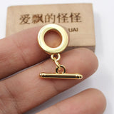 10 Pcs Yellow Plated OT Clasps for Pearl Bracelets Necklaces Making