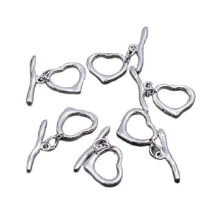 10 Pcs Heart Circle Copper Clasps DIY Jewelry Findings