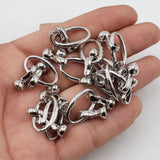 10 Pcs Copper Plated Clasps for Pearl Bracelets Necklaces DIY Craft