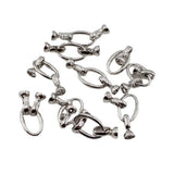 10 Pcs Copper Plated Clasps for Pearl Bracelets Necklaces DIY Craft