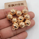10 Pcs Copper Magnet Ball Clasps for Jewelry Making