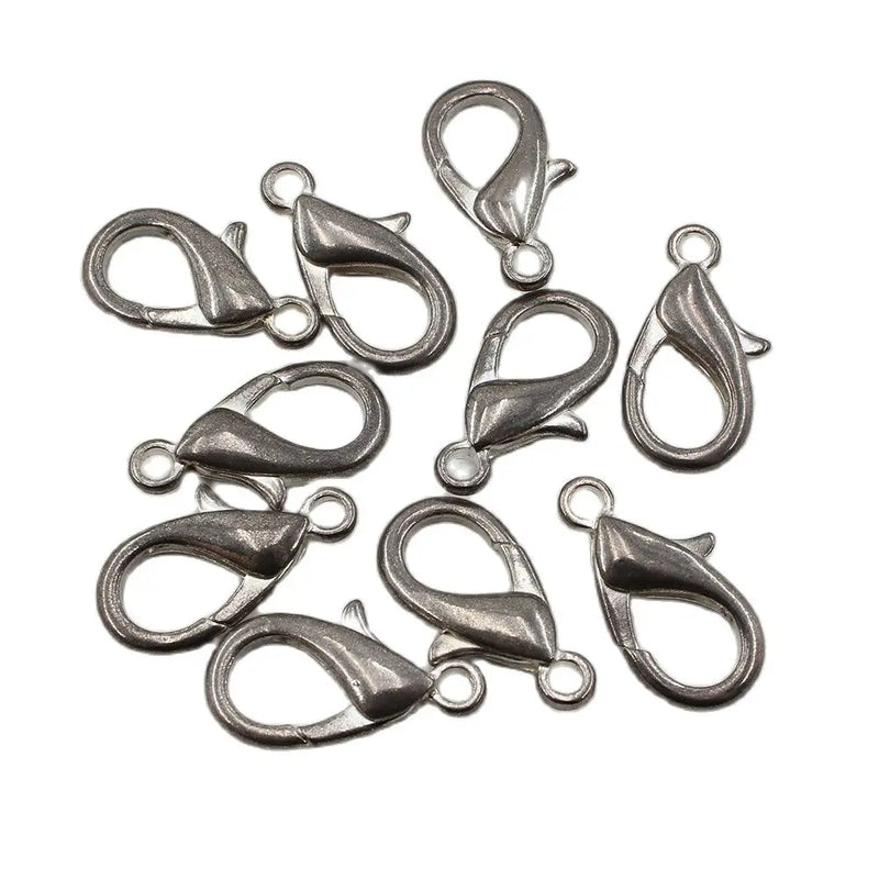 10 Pcs Copper Plated Clasps for DIY Pearl Jewelry Making