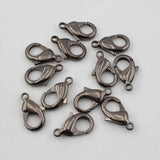 10 Pcs Copper Gunmetal Clasps for DIY Jewelry Making